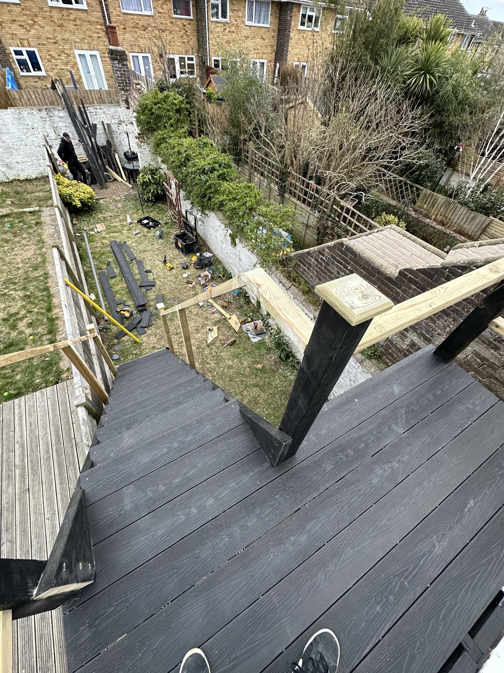 Composite decking on the Worthing balcony